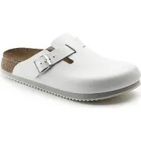 Birkenstock Boston Super Grip weiß Clogs, Größe:42 EU