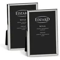 Edzard 2er-Set Bilderrahmen Genua (9x13 cm), edel versilbert, anlaufgeschützt