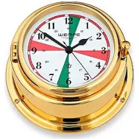 Wempe - CW310014 - Quarz-Schiffsuhr - 150mm - Messing - arabische Ziffern - Funksektoren - BREMEN II