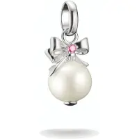 Thomas Sabo Charm-Anhänger Perle mit Schleife Connect Silber