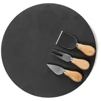 Homla 4tlg. Set: Servierbrett "B2stone" in Schwarz - onesize