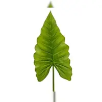 Décoris Kunst Blatt Alocasia Elefantenohr 22x89cm Kunststoff Kunstpflanze Künstliches Blatt Frühlingsdeko Sommerdeko Balkondeko Zimmerdeko Grün