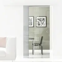 Levidor Glasschiebetür 65 x 205 cm Stuttgart Griffmuschel