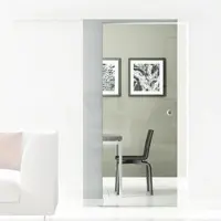 Levidor Glasschiebetür 65 x 205 cm Klarglas Griffmuschel