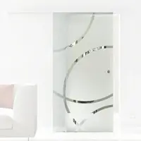 Levidor Glasschiebetür 65 x 217,5 cm Dresden Griffmuschel