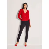 MADELEINE Eleganter Viskose-Cardigan mit Knopfleiste in rot | Gr.: 44