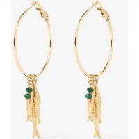 Sissy-Boy Gold-plated Creolen Mit Fisch-Anhängern