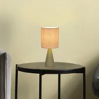Corep Sally Tischleuchte lichen matt/beige Höhe 33 cm - SAS , Sally, Grün, für Wohnzimmer, Metall, Modern