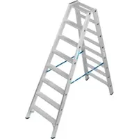 Krause STABILO DoppelLeiter mit R13-Stufen, 2 x 8 Stufen, Arbeitshöhe 3,40 m