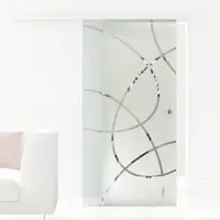 Levidor Glasschiebetür 77,5 x 205 cm Essen Griffmuschel