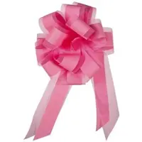 Roth Star Ziehschleife mit Tüll rosa 10er Box Ø19cm