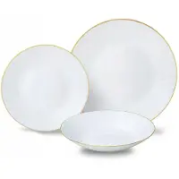 KINGHOFF Opal-Speiseservice für 6 Personen, 18-teilig, KH-1876