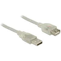 DeLOCK 83881, 1 m, USB A, USB A, USB 2.0, Männlich/Weiblich, Transparent