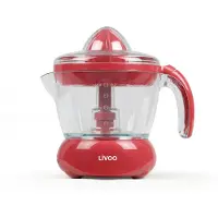 Livoo Zitruspresse Saftpresse elektrisch 700 ml zwei Presskegel DOD131RC rot