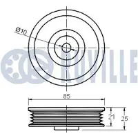 RUVILLE Traggelenk 915442 für Radaufhängung, Konusmaß 17,0 mm
