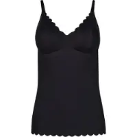 Skiny BH-Hemd "Sensation", Damen, Gr. 38, N-Gr, N-Gr, schwarz, Obermaterial: 56% Polyamid, 44% Elasthan, unifarben, normal, BHs BH-Hemd, tiefer V-Ausschnitt, schmale Träger, herausnehmbare Pads