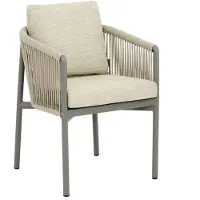 Apple Bee Bora Bora Dining Stuhl Rope inkl. Kissen Aluminium taupe