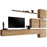 Meublorama AM-SWITCH 9-WT SW 9*7C/108KG, 1 Regale, 6 Tür(en), Braun, Mitteldichte Faserplatte (MDF), 400 mm, 3100 mm