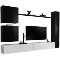 Meublorama AM-SWITCH 8-ZW SW 8*6C/103KG, 1 Regale, 5 Tür(en), Weiß, Mitteldichte Faserplatte (MDF), 400 mm, 2800 mm