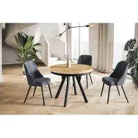 Alpi Möbel Esstisch Rund Evo, Moderner Esstich Ausziehbar, Tisch mit Stabile Konstruktion, Durchmesser 100 - 200 cm, Farbe Lancelot