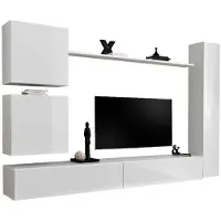 Meublorama AM-SWITCH 8-WW SW 8*6C/103KG, 1 Regale, 5 Tür(en), Weiß, Mitteldichte Faserplatte (MDF), 400 mm, 2800 mm