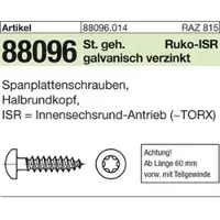 F. REYHER Nchfg. GmbH & Co. KG Spanplattenschraube R 89096 HAKO Innensechsrund 4,5 x 20 -T20 Stahl galvanisch verzinkt