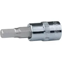 Ks Tools 918.3861-E 3/8" CHROMEplus Bit-Stecknuss Innensechskant, 3mm, auf Hänger