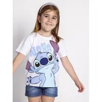 Disney Stitch T-Shirt, Weiß, 128-134