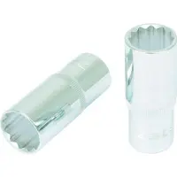 Ks Tools Werkzeuge-Maschinen GmbH 1/2" CHROMEplus 12-kant-Stecknuss, lang, 12mm, auf Hänger