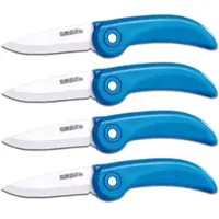 Pearl 4er-Set Keramik-Klappmesser, ergonomischer Griff, 7,5 cm Klingenlänge