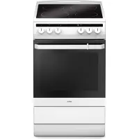 Amica SHC 11542 W Elektroherd, Weiß, 50 cm Breite, , Ober-/Unterhitze + Umluft, 4 Kochfelder, Hitzeschutz-T?r