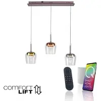 Paul Neuhaus Q-KON LED-Pendelleuchte, 3-armig, mehrfarbig, Smart Home, ZigBee, 2700–5000 K, Artikelnummer 2742-70