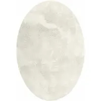 vidaXL Bereichsteppiche Oval HUARTE Creme 140 x 200 cm 100 %Polyester