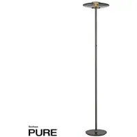 Neuhaus Paul Pure Vitrum 481 LED-Stehleuchte-Platin/Glas Smokey