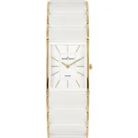 Jacques Lemans Damen Armbanduhr Dublin 1-2214D Edelstahl IP Gold Keramik weiß