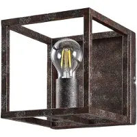 LINDBY Wandlampe Emin, Breite 18 cm, rostfarben, Metall