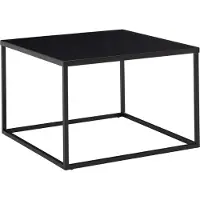 Wohnling Couchtisch 60x60x40 cm Metall Wohnzimmertisch Industrial Schwarz Sofatisch Quadratisch Loungetisch Kaffeetisch Stahl Beistelltisch