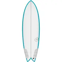 Torq Surfboard TEC Twin Fish 6.4 Rail Türkis
