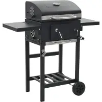 vidaXL 3-in-1 Outdoor-Pizzaofen & Grill Schwarz