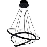 Azzardo LED-Pendelleuchte Rad, 3-stufig dimmbar, schwarz, AZ2920, 80 W, 4800 lm, 3000 K, IP20, 75 cm, schwarz