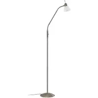 LINDBY Gwendolin Stehleuchte Nickel - , Gwendolin, Metallisch, für Wohnzimmer, Metall, Modern