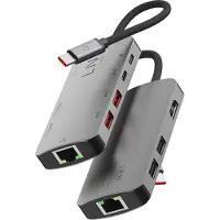 LINQ 8in1 Pro Studio USB-C 10Gbps Multiport Hub with PD, 8K HDMI and 2.5Gbe Ethernet, Kabelgebunden, USB 3.2 Gen 2 (3.1 Gen 2) Type-C, 100 W, 100,1000,2500 Mbit/s, Schwarz, 8K Ultra HD