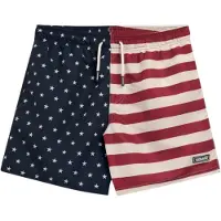 Sebago für Herren. 78121FW Bend USA Flag Schwimmanzug navy, rot (S), Strandbekleidung, Polyester, Marine
