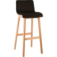 DELUKE Barhocker TENAR - Samt Braun 41x46x101 cm Braun | Barstuhl Mit Lehne Tresenhocker Tresenstuhl Kneipenhocker Kneipenstuhl