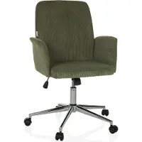 Hjh OFFICE Home Office Bürostuhl SOLAO CORD Schreibtischstuhl mit Armlehnen Stoff Drehstuhl