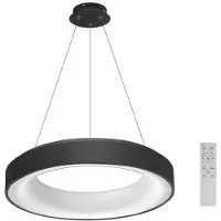 Azzardo LED-Pendelleuchte Sovana, 55 cm, dimmbar, schwarz, AZ2728, 50 W, 2750 lm, 3000–6500 K, Schutzart IP20, schwarz