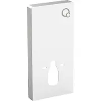 Vente-unique Dekoratives Vorwandmodul für Hängetoilette - Weiß - SPINOSA