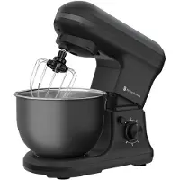 Kitchenbrothers Küchenmaschine - 1200W - Küchenroboter - 5L - Mixer mit Rührschüssel - Küchenmixer - Mattschwarz