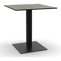 BIG Möbel Bistrotisch HPL Compact Premium | 70x70 cm Beton Grau | Gusseisen-Gestell 50x50 cm