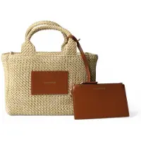 Semicouture für Damen. S6SX15 Arama beige Shopper-Tasche (OSFA), Lässig, Raffia